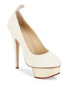 Charlotte Olympia Love Dolly Suede Close Toe Pumps