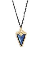 Armenta New World Diamond & Gemstone Quartz Doublet Kite Pendant Necklace