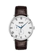Hugo Boss William Ultra Slim Leather-strap Watch