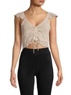 Bcbgeneration Crocheted Cotton Cropped Top