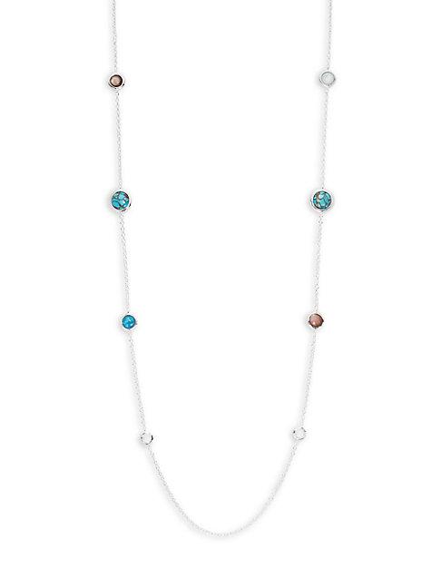 Ippolita Rock Candy Sterling Silver & Multi-stone Graduated Lollipop Station Necklace