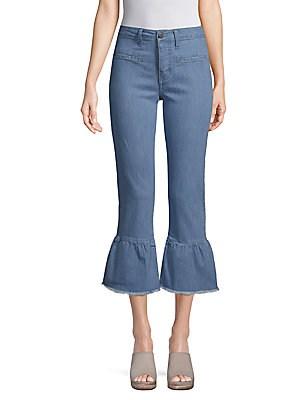 Ei8ht Dreams Flared Cuff Cropped Jeans