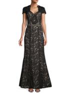 Js Collections Floral Lace Scalloped Gown