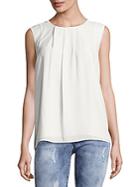 Vince Camuto Sleeveless Pleated Top