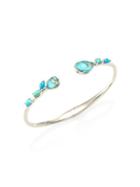 Ippolita Rock Candy&reg; Sterling Silver & Small Double Mixed Stone Stations Hinged Bangle Bracelet