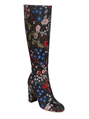 Valentino Embroidered Leather Boots