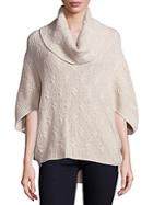 Saks Fifth Avenue Missy Cashmere Cocoon Fisherman Sweater