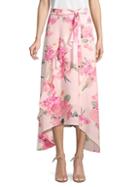 Calvin Klein Collection Floral Asymmetrical Ruffle Skirt