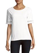 Saks Fifth Avenue Embroidered Cotton Top