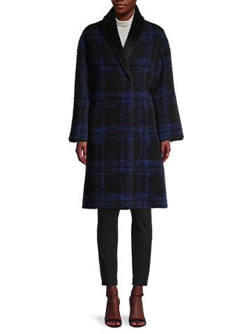 Cinzia Rocca Icons Plaid Virgin Wool & Mohair-blend Coat