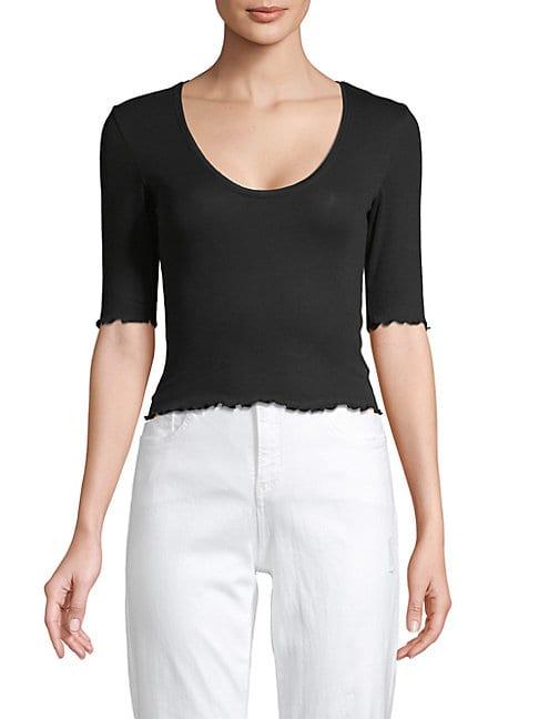 Intimately Free People Ruffled-trim Textured Top