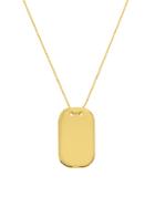Saks Fifth Avenue 14k Yellow Gold Dog Tag Necklace
