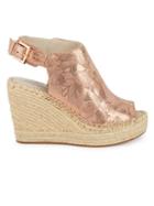 Kenneth Cole New York Metallic Floral Wedges