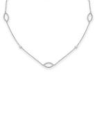 Saks Fifth Avenue Diamond By The Yard 14k White Gold Floating Single Strand Necklace