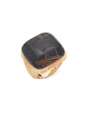 Roberto Coin Black Onyx And 18k Rose Gold Ring