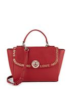 Love Moschino Peace Faux Leather Top Handle Bag