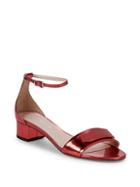 Bally Metallic Leather Ankle-strap Sandals/1.5