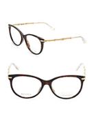 Gucci 55mm Tortoiseshell & Cat's Eye Optical Glasses