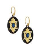 Armenta Old World Sapphire & Yellow Gold Medallion Drop Earrings
