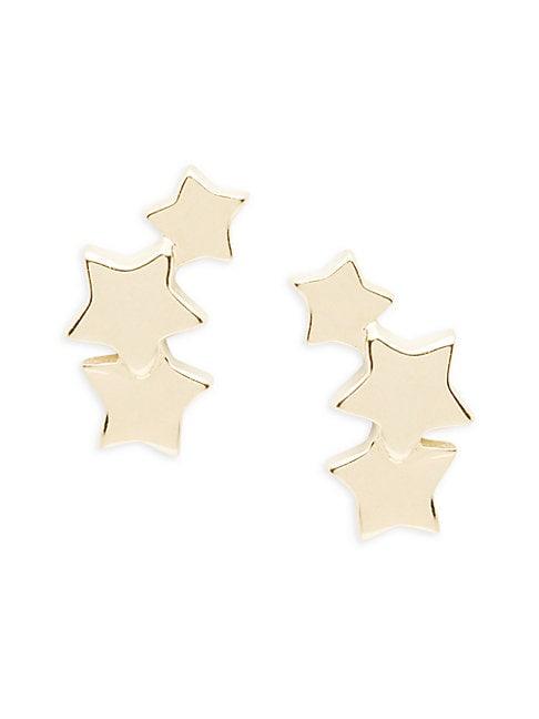 Saks Fifth Avenue 14k Gold Star Stud Earrings