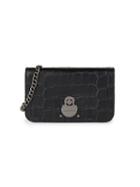 Longchamp Cavalcade Croc-embossed Leather Wallet-on-chain