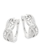 Saks Fifth Avenue 14k White Gold & Diamond Glamor Earrings