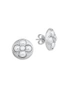 Majorica Luck 6mm White Mabe Pearl & Sterling Silver Stud Earrings