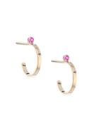 Lana Jewelry Lana Girl Pink Sapphire Hoop Earrings