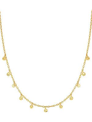 Saks Fifth Avenue 14k Yellow Gold Textured Disc Necklace