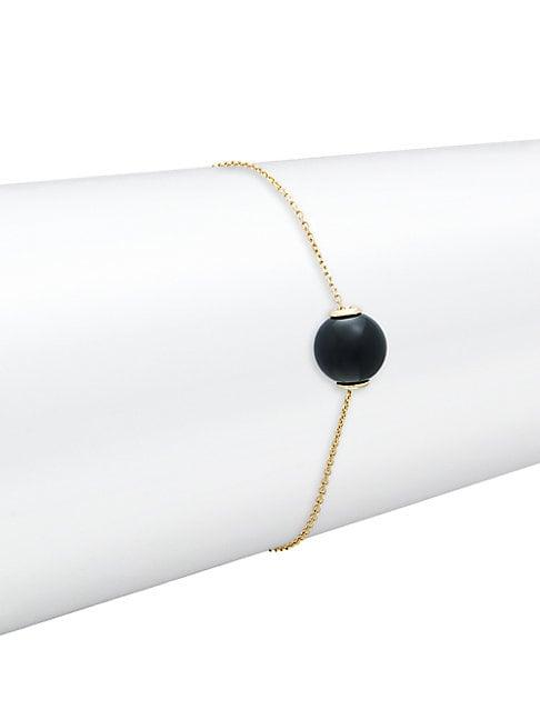 Effy 14k Gold Black Onyx Charm Bracelet
