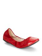 Cole Haan Cortland Patent Leather & Suede Cap Toe Flats