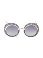 Roberto Cavalli 58mm Embellished Round Sunglasses