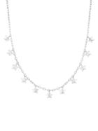 Chloe & Madison Rhodium-plated Sterling Silver & Cubic Zirconia Star Charm Necklace