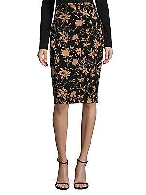 Michael Kors Collection Floral-print Pencil Skirt