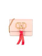 Valentino Garavani Logo Chain Leather Crossbody Bag