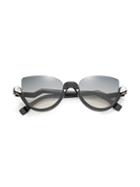 Fendi 52mm Embellished Semi-rimless Acetate Sunglasses