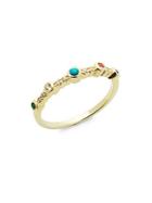 Danni 14k Yellow Gold & Stone Simple Band Ring