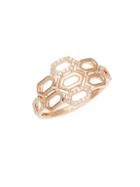 Kc Designs Diamond 14k Rose Gold Honeycomb Ring