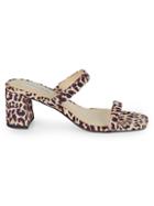 Saks Fifth Avenue Barrett Leopard Suede Block-heel Sandals