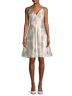 Calvin Klein Brocade A-line Dress