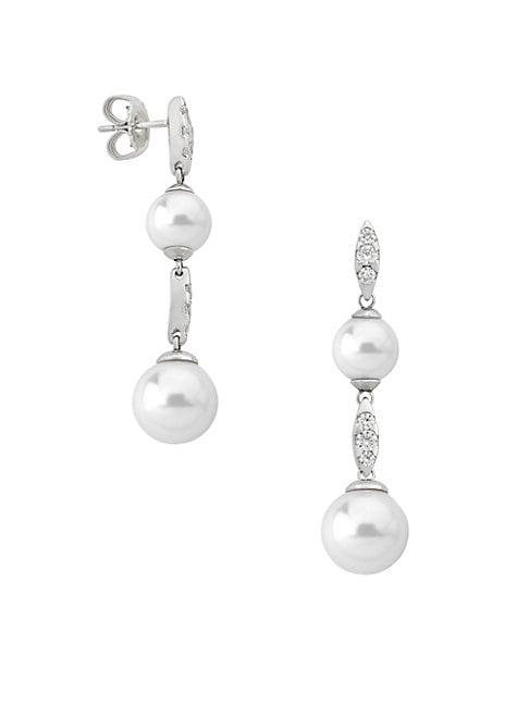 Majorica Exquisite Faux-pearl Tiered Drop Earrings