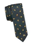 Burberry Stanfield Floral Embroidery Silk Tie