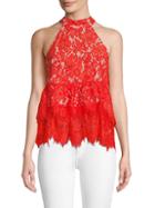 Endless Rose Scalloped Lace Halter Top