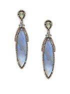 Bavna Labradorite & Pave Diamond Drop Earrings