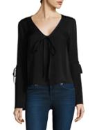 Milly Maggie Silk Bow Top