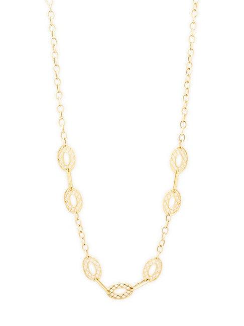 Chimento 18k Yellow Gold Open Oval Link Chain Necklace