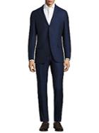 Eidos Slim-fit Donegal M&eacute;lange Silk & Linen Suit