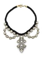 Saks Fifth Avenue Crystal Stud Chord Necklace