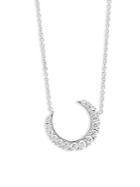 Saks Fifth Avenue Diamond And 14k White Gold Crescent Pendant Necklace