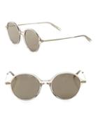 Oliver Peoples Corby 51mm Round Mirrored Sunglasses